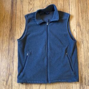 Lands' End Men's M Gray Fleece Vest